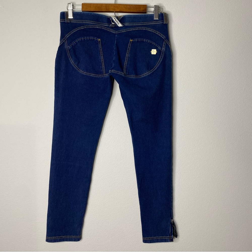 Freddy Womens WR.UP  Dark  Denim 7/8 Zip Ankle Crop Joy Jeans Size 6 Medium